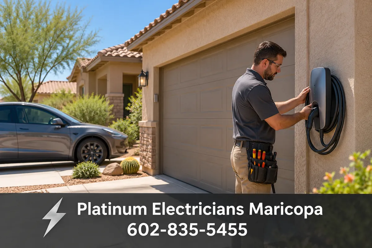 Chandler, Arizona home with a two-car garage and an EV charger